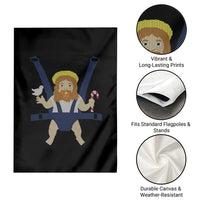 Funny Christmas Baby Jesus Garden Flag Xmas Christian Little Boy - Wonder Print Shop