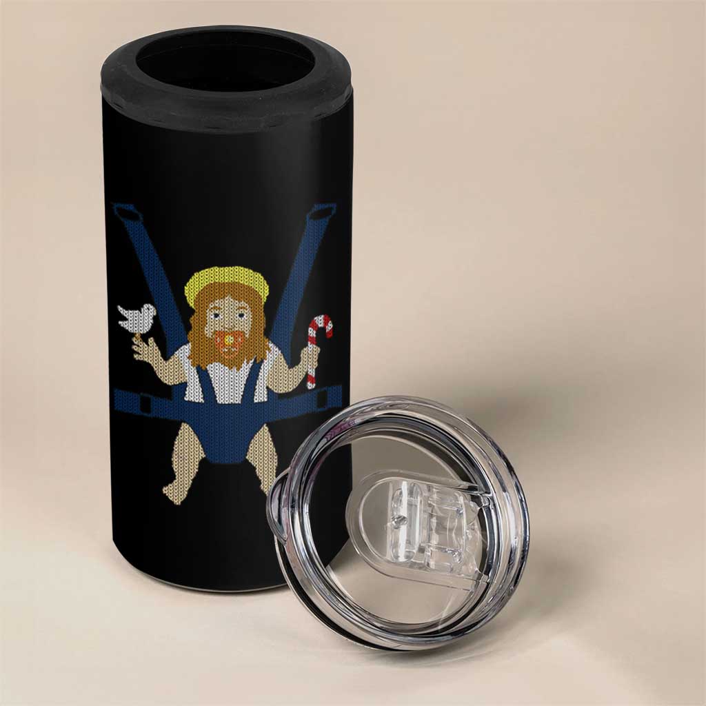 Funny Christmas Baby Jesus 4 in 1 Can Cooler Tumbler Xmas Christian Little Boy - Wonder Print Shop