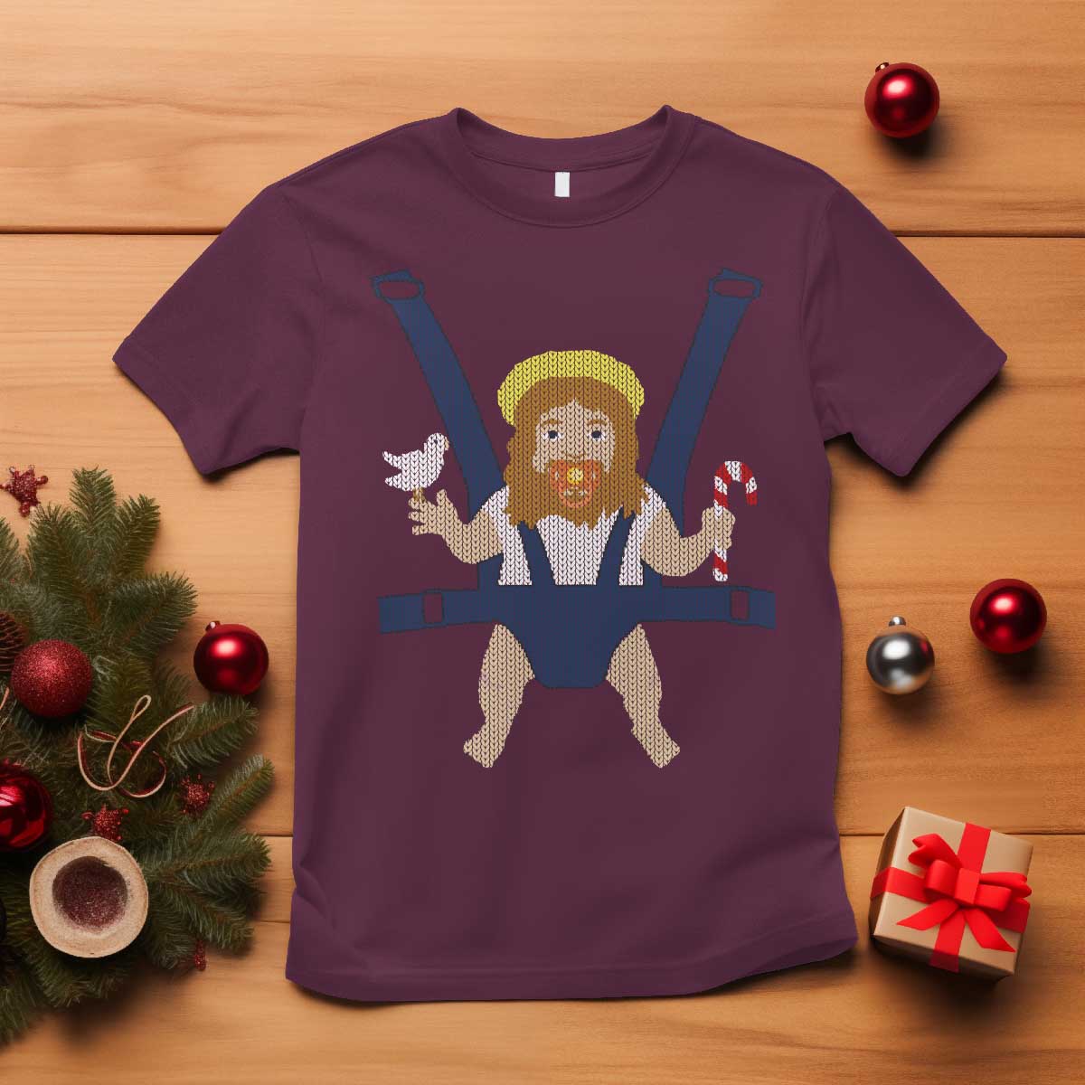 Funny Christmas Baby Jesus T Shirt Xmas Christian Little Boy - Wonder Print Shop
