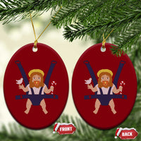 Funny Christmas Baby Jesus Ceramic Ornament Xmas Christian Little Boy - Wonder Print Shop