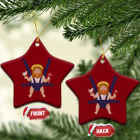 Funny Christmas Baby Jesus Ceramic Ornament Xmas Christian Little Boy - Wonder Print Shop