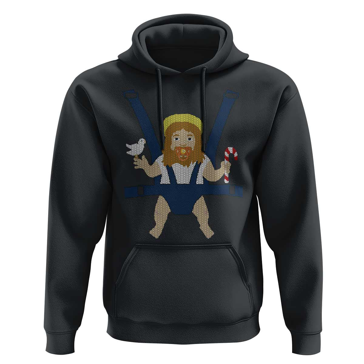 Funny Christmas Baby Jesus Hoodie Xmas Christian Little Boy - Wonder Print Shop