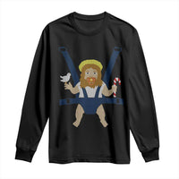 Funny Christmas Baby Jesus Long Sleeve Shirt Xmas Christian Little Boy - Wonder Print Shop