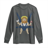 Funny Christmas Baby Jesus Long Sleeve Shirt Xmas Christian Little Boy - Wonder Print Shop
