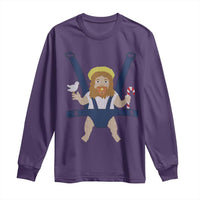 Funny Christmas Baby Jesus Long Sleeve Shirt Xmas Christian Little Boy - Wonder Print Shop