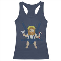 Funny Christmas Baby Jesus Racerback Tank Top Xmas Christian Little Boy - Wonder Print Shop