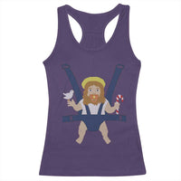 Funny Christmas Baby Jesus Racerback Tank Top Xmas Christian Little Boy - Wonder Print Shop