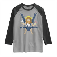 Funny Christmas Baby Jesus Raglan Shirt Xmas Christian Little Boy - Wonder Print Shop