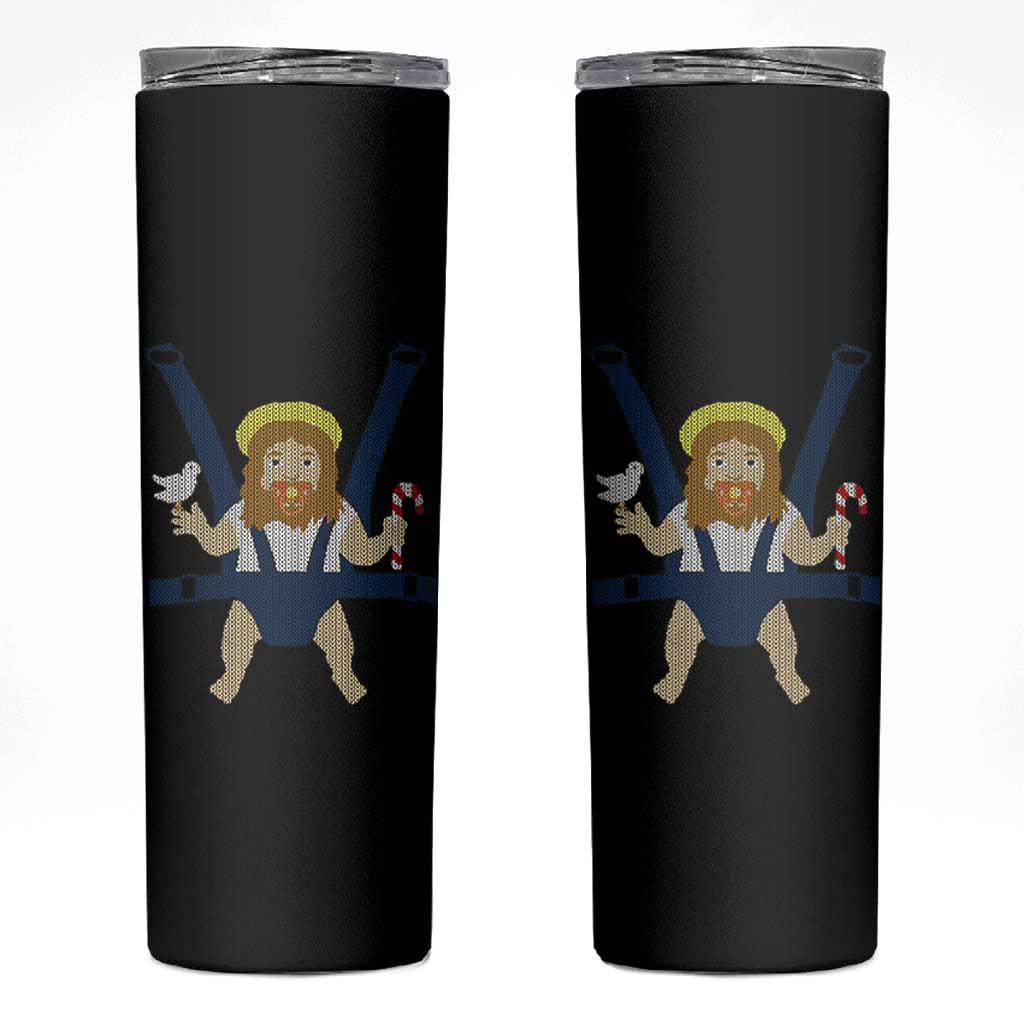 Funny Christmas Baby Jesus Skinny Tumbler Xmas Christian Little Boy - Wonder Print Shop