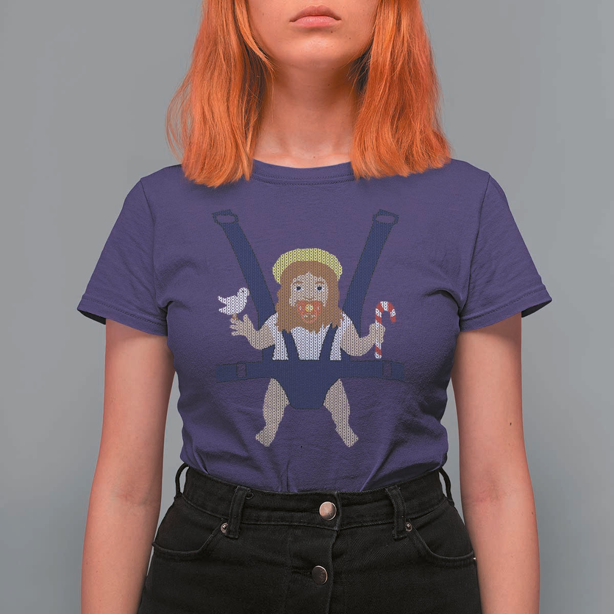 Funny Christmas Baby Jesus T Shirt For Women Xmas Christian Little Boy - Wonder Print Shop