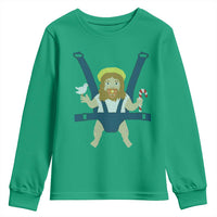 Funny Christmas Baby Jesus Youth Sweatshirt Xmas Christian Little Boy - Wonder Print Shop