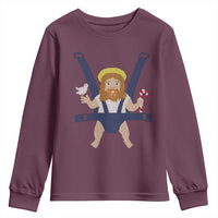 Funny Christmas Baby Jesus Youth Sweatshirt Xmas Christian Little Boy - Wonder Print Shop