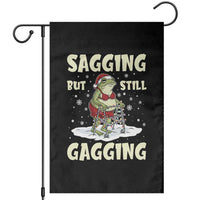 Funny Sagging But Still Gagging Christmas Frog Garden Flag Funny Cringe Meme Gag Humor - Wonder Print Shop