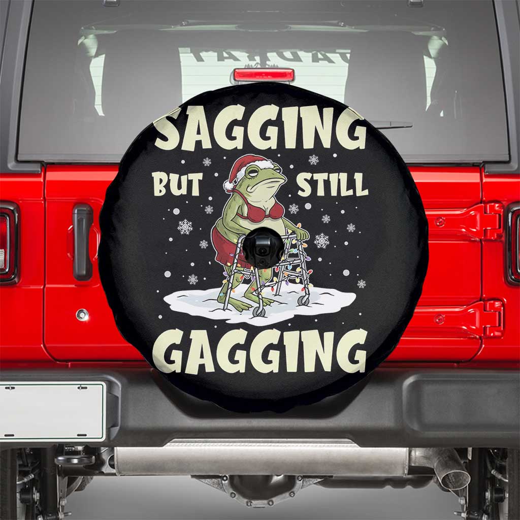 Funny Sagging But Still Gagging Christmas Frog Spare Tire Cover Funny Cringe Meme Gag Humor - Wonder Print Shop