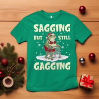Funny Sagging But Still Gagging Christmas Frog T Shirt Funny Cringe Meme Gag Humor - Wonder Print Shop