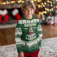 Funny Sagging But Still Gagging Xmas Frog Ugly Christmas Sweater Funny Cringe Meme Gag Humor - Wonder Print Shop