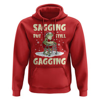 Funny Sagging But Still Gagging Christmas Frog Hoodie Funny Cringe Meme Gag Humor - Wonder Print Shop