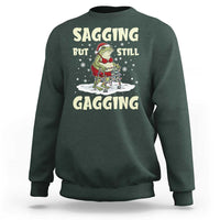 Funny Sagging But Still Gagging Christmas Frog Sweatshirt Funny Cringe Meme Gag Humor - Wonder Print Shop
