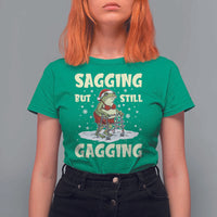 Funny Sagging But Still Gagging Christmas Frog T Shirt For Women Funny Cringe Meme Gag Humor - Wonder Print Shop