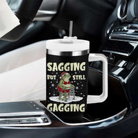 Funny Sagging But Still Gagging Christmas Frog Tumbler With Handle Funny Cringe Meme Gag Humor - Wonder Print Shop