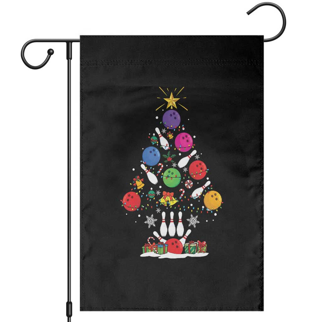 Funny Bowling Christmas Tree Lights Xmas Bowler Garden Flag - Wonder Print Shop