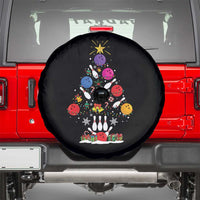 Funny Bowling Christmas Tree Lights Xmas Bowler Spare Tire Cover - Wonder Print Shop