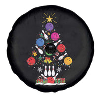 Funny Bowling Christmas Tree Lights Xmas Bowler Spare Tire Cover - Wonder Print Shop