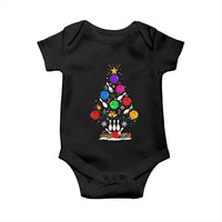 Funny Bowling Christmas Tree Lights Xmas Bowler Baby Onesie - Wonder Print Shop