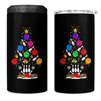 Funny Bowling Christmas Tree Lights Xmas Bowler 4 in 1 Can Cooler Tumbler - Wonder Print Shop