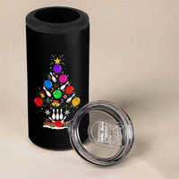 Funny Bowling Christmas Tree Lights Xmas Bowler 4 in 1 Can Cooler Tumbler - Wonder Print Shop