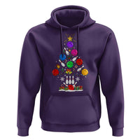 Funny Bowling Christmas Tree Lights Xmas Bowler Hoodie - Wonder Print Shop