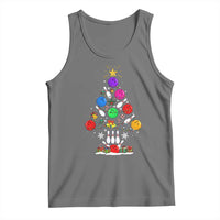 Funny Bowling Christmas Tree Lights Xmas Bowler Tank Top - Wonder Print Shop