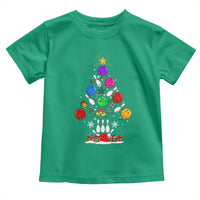 Funny Bowling Christmas Tree Lights Xmas Bowler Toddler T Shirt - Wonder Print Shop