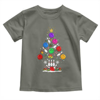 Funny Bowling Christmas Tree Lights Xmas Bowler Toddler T Shirt - Wonder Print Shop