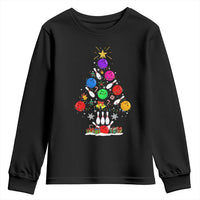 Funny Bowling Christmas Tree Lights Xmas Bowler Youth Sweatshirt - Wonder Print Shop
