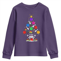 Funny Bowling Christmas Tree Lights Xmas Bowler Youth Sweatshirt - Wonder Print Shop