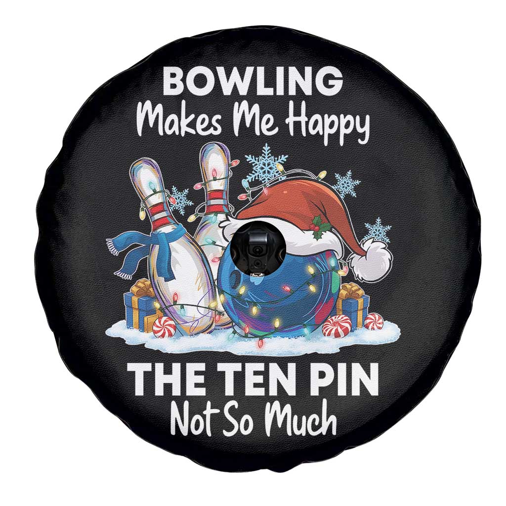Funny Christmas Bowling Spare Tire Cover Bowling Makes Me Happy The Ten Pin Not So Much - Wonder Print Shop