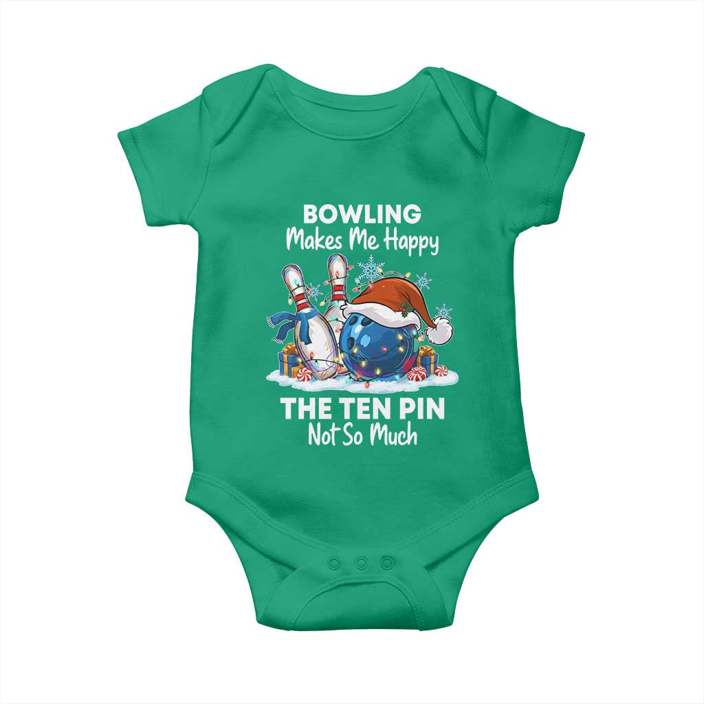 Funny Christmas Bowling Baby Onesie Bowling Makes Me Happy The Ten Pin Not So Much - Wonder Print Shop