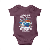 Funny Christmas Bowling Baby Onesie Bowling Makes Me Happy The Ten Pin Not So Much - Wonder Print Shop
