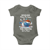 Funny Christmas Bowling Baby Onesie Bowling Makes Me Happy The Ten Pin Not So Much - Wonder Print Shop