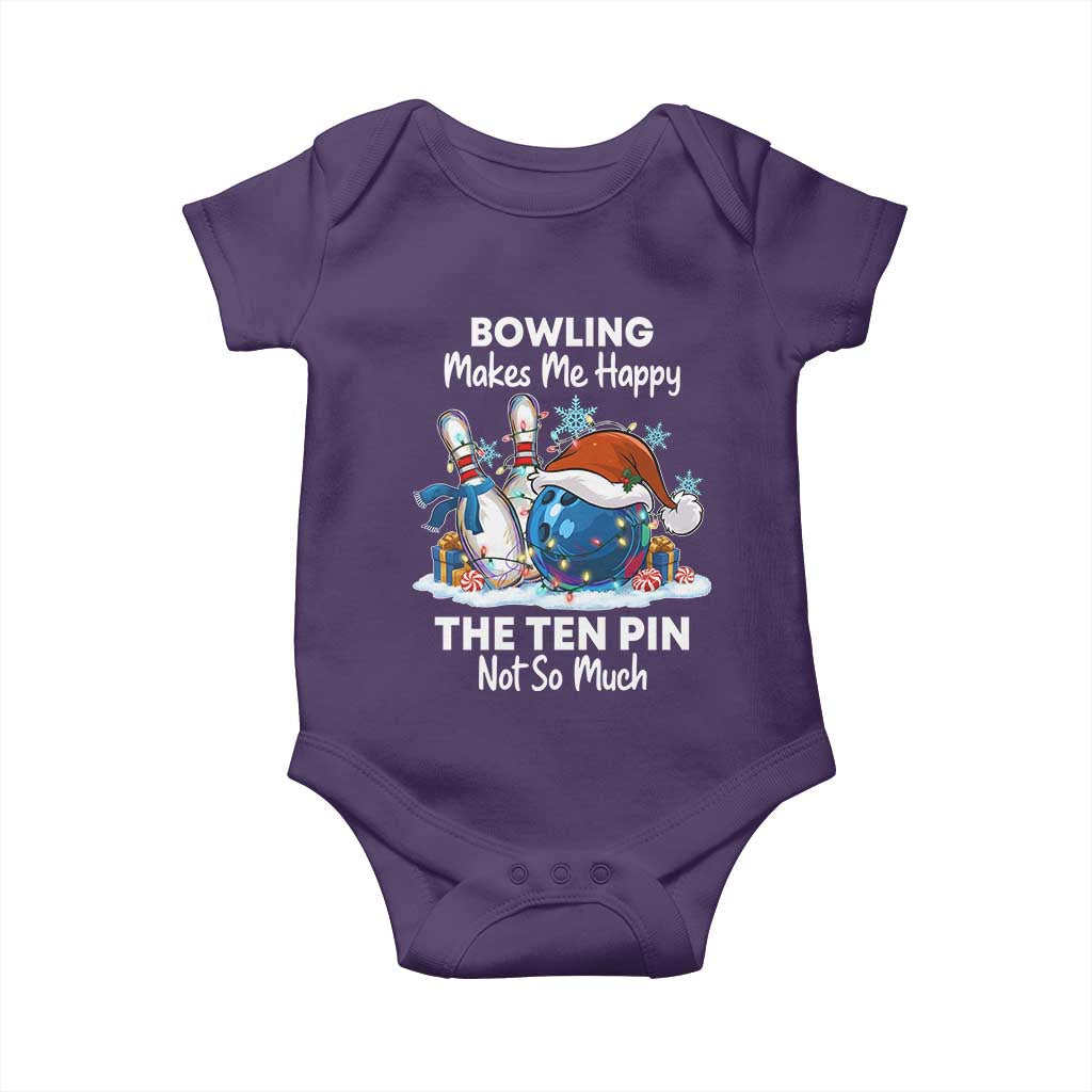 Funny Christmas Bowling Baby Onesie Bowling Makes Me Happy The Ten Pin Not So Much - Wonder Print Shop