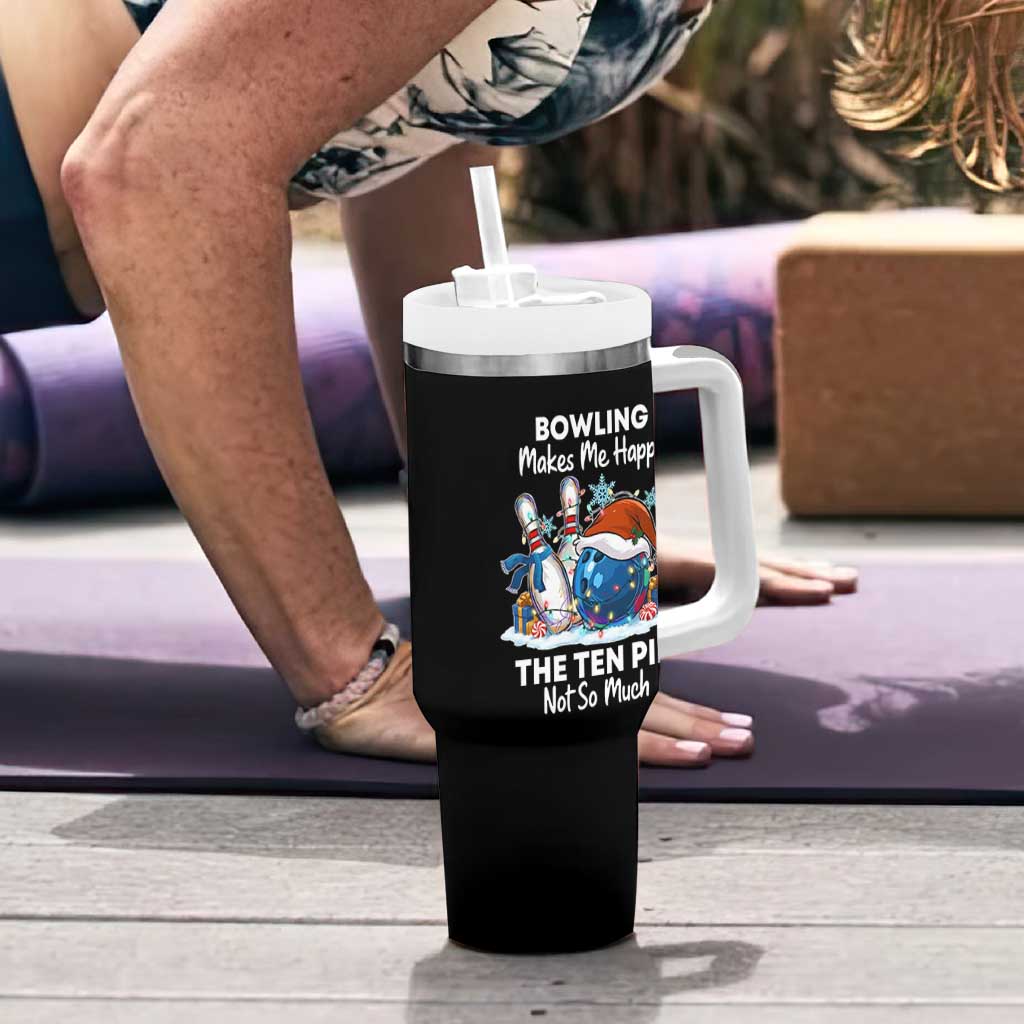 Funny Christmas Bowling Tumbler With Handle Bowling Makes Me Happy The Ten Pin Not So Much - Wonder Print Shop