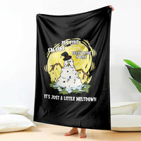 Funny It Is Fine I Am Fine Everything Is Fine Its Just A Little Meltdown Throw Blanket Christmas Snowman - Wonder Print Shop
