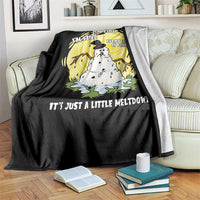 Funny It Is Fine I Am Fine Everything Is Fine Its Just A Little Meltdown Throw Blanket Christmas Snowman - Wonder Print Shop