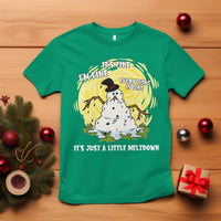 Funny It Is Fine I Am Fine Everything Is Fine Its Just A Little Meltdown T Shirt Christmas Snowman - Wonder Print Shop