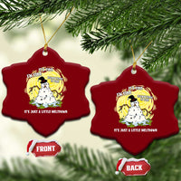 Funny It Is Fine I Am Fine Everything Is Fine Its Just A Little Meltdown Ceramic Ornament Christmas Snowman - Wonder Print Shop