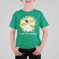 Funny It Is Fine I Am Fine Everything Is Fine Its Just A Little Meltdown T Shirt For Kid Christmas Snowman - Wonder Print Shop