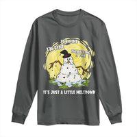 Funny It Is Fine I Am Fine Everything Is Fine Its Just A Little Meltdown Long Sleeve Shirt Christmas Snowman - Wonder Print Shop