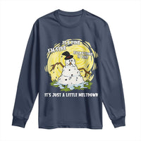 Funny It Is Fine I Am Fine Everything Is Fine Its Just A Little Meltdown Long Sleeve Shirt Christmas Snowman - Wonder Print Shop