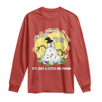 Funny It Is Fine I Am Fine Everything Is Fine Its Just A Little Meltdown Long Sleeve Shirt Christmas Snowman - Wonder Print Shop